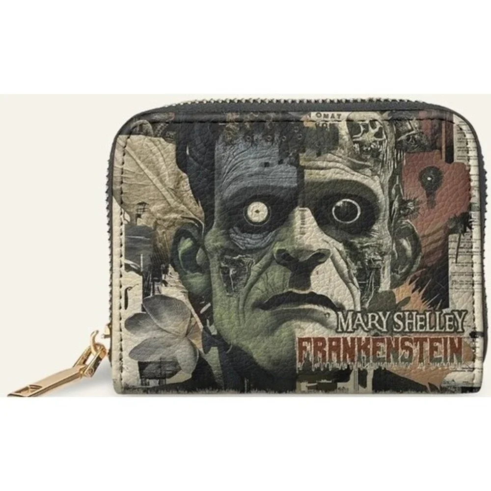 Frankenstein Old Parchment Mini Wallet Horror Goth‎ Halloween New NWT